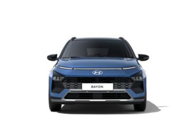 Pohľad spredu na kompaktný SUV crossover Hyundai BAYON.