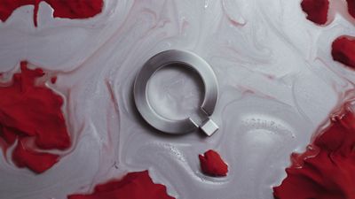 Name reveal of the Hyundai IONIQ 3 on a red background.