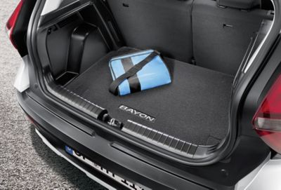 Hyundai BAYON Trunk mat protection accessory.