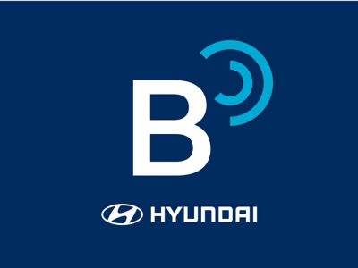 A smartphone with the Bluelink Connected Car Services App connectable with the new Hyundai INSTER.