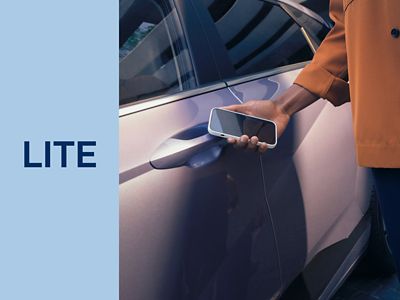 A blue rectangle with the word LITE in it, symbolising Hyundai Bluelink LITE.