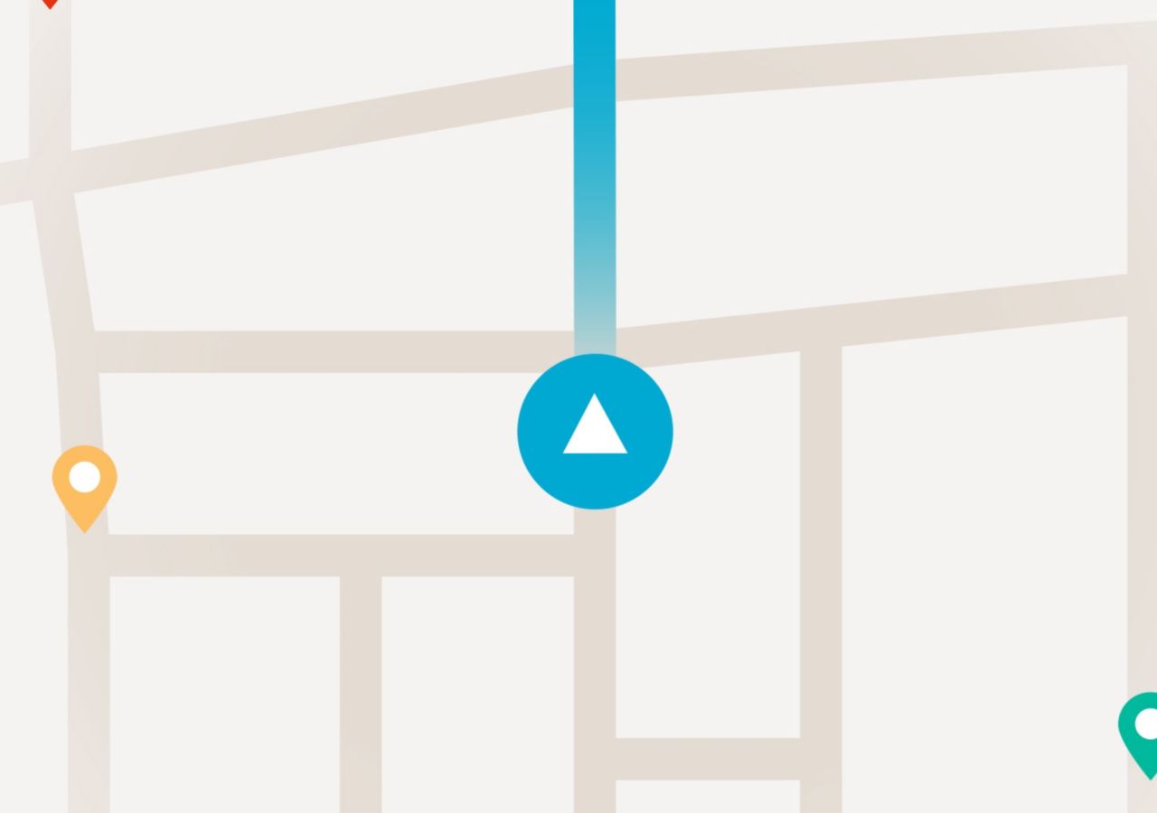Hyundai route planner map showing navigation and charging points