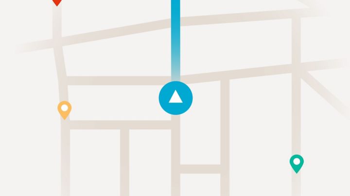 Hyundai route planner map showing navigation and charging points