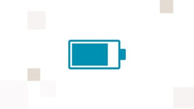 Battery icon showing a partially filled charge level.