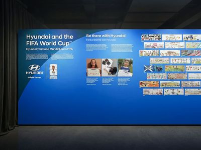 The Greatest Cheer kids contest winning designs in The FIFA Museum presented by Hyundai.