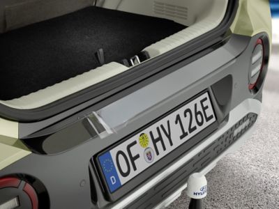 Hyundai INSTER Rear bumper protection foil accessory.