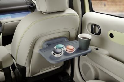 Hyundai INSTER with comfort accessory Seatback table.