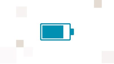 Battery icon showing a partially filled charge level.