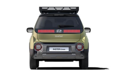 The rear view of the new Hyundai INSTER small electric car.