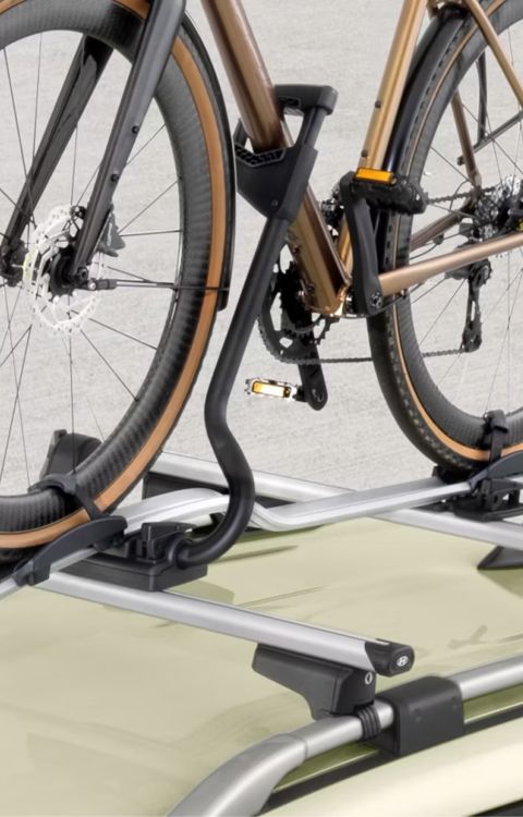 Hyundai INSTER with mounted Bike carrier pror transport accessory.