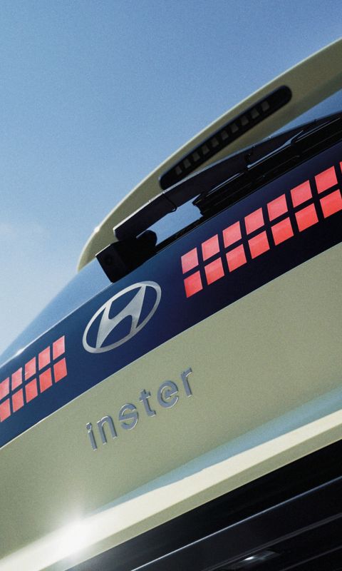 Hyundai INSTER rear tailgate and LED parametric pixels lighting.