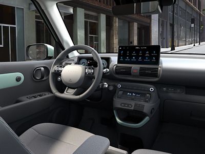 Cabin of the Hyundai INSTER Lounge featuring a more sophisticated, lounge-like vibe.