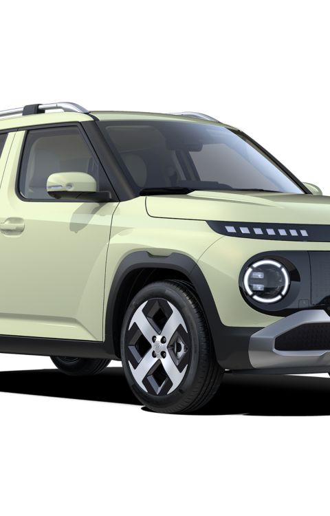  The side view of the new Hyundai INSTER small electric car.