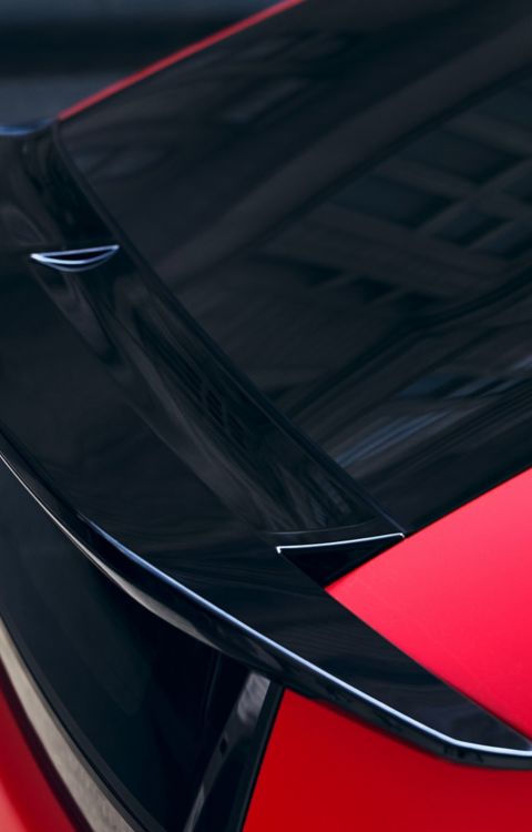 Hyundai IONIQ 3 exterieur achterzijde Spoiler Closeup Ducktail