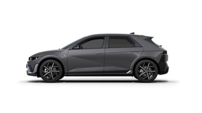 Side view of new Hyundai IONIQ 5 N Line in dark grey.