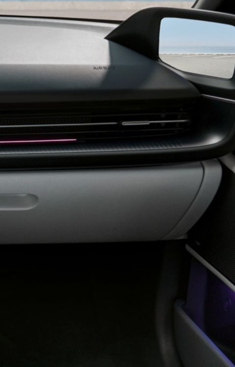 Glove box of the Hyundai IONIQ 6 all-electric.