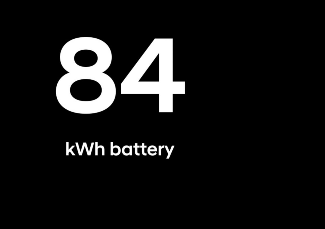 Animation showing 84 kWh battery