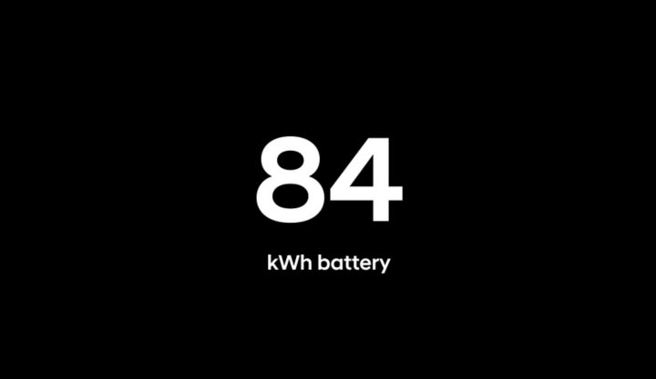 Animation showing 84 kWh battery