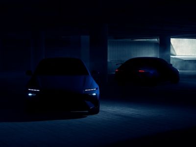 Silhouette of 2 IONIQ 6 Ns