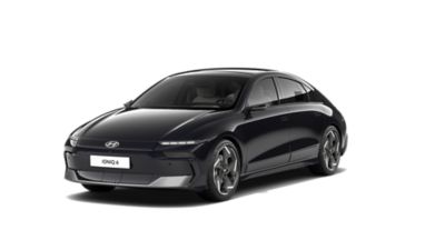 Model IONIQ 6 v černé barvě.
