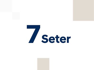 Ikon med teksten 7 seter. Grafikk.