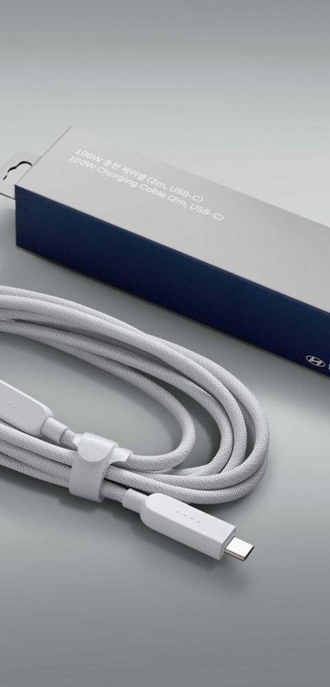 Hyundai IONIQ 9 with comfort accessory 100W Charging cable.