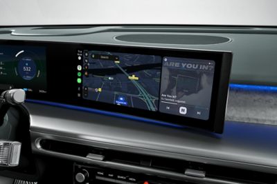 Apple CarPlay™ and Android Auto™  on the big centre screen Hyundai IONIQ 9.	