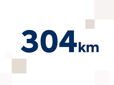 304 km