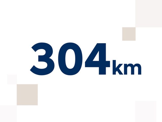 304 km