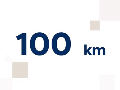 Een icoon met 100km