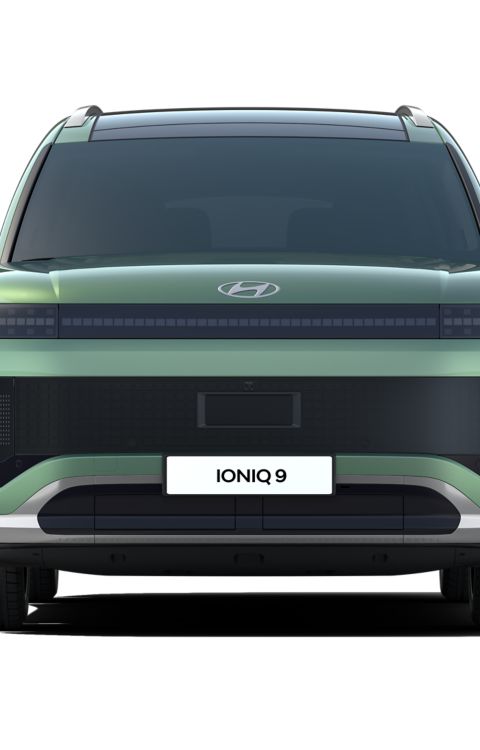 Front view of Hyundai IONIQ 9 electric SUV.