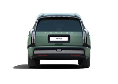 Rear view of Hyundai IONIQ 9 electric SUV.	