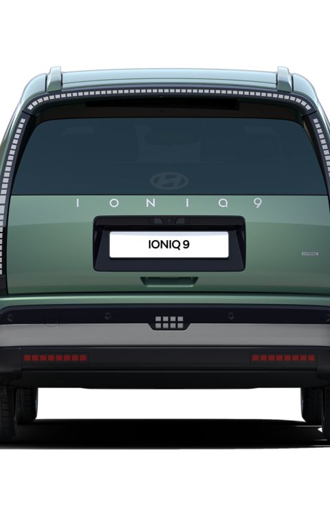 Rear view of Hyundai IONIQ 9 electric SUV.