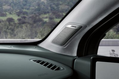 IONIQ 9 Active Noise Control-Road with the speaker of the  BOSE® premium sound system.