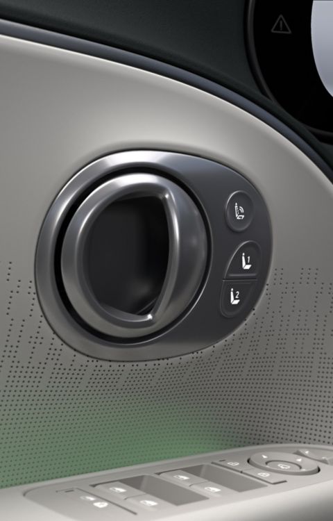 Close up view of door arm rest inside the Hyundai IONIQ 9 electric SUV.