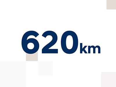 Un icono de las palabras 620 km.