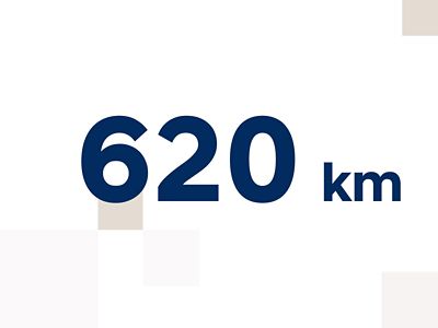 An icon of the words 620 km.
