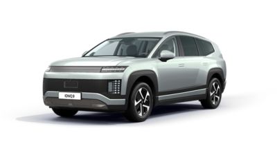 Hyundai IONIQ 9 entry trim GLS front 3/4 view