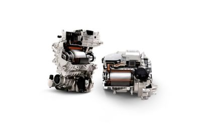 The powerful 72kW electric motor of the Hyundai TUCSON Plug-in Hybrid. 