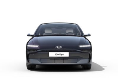 Hyundai IONIQ 6 electric sedan front view.