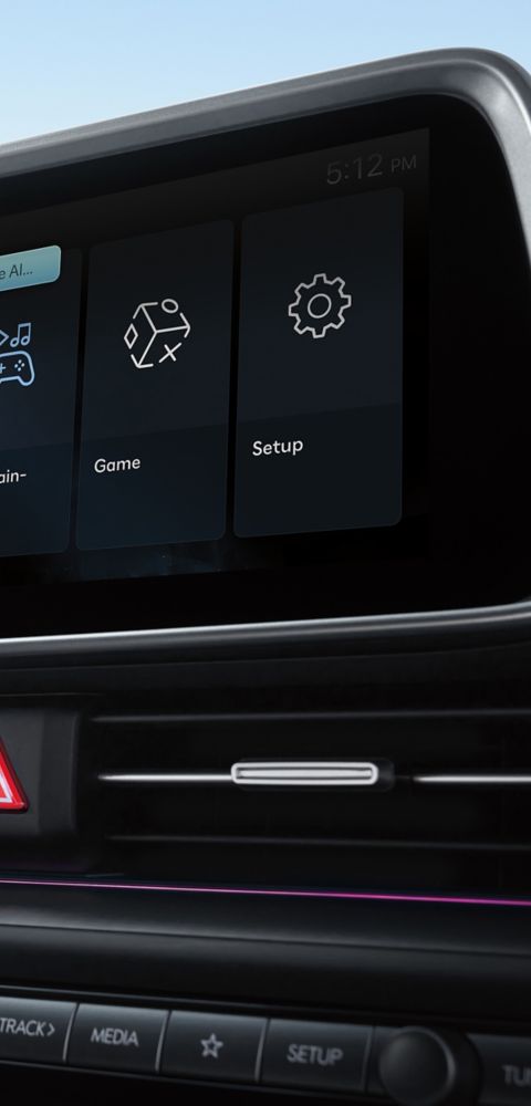 The 12.3" infotainment touchscreen inside the Hyundai IONIQ 6.