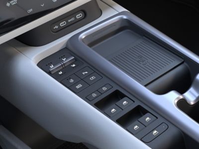 Toggle switches for the seat heating and seat ventilation in the Hyundai IONIQ 6 electric sedan.