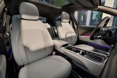  Premium Relaxation Seats inside the Hyundai IONIQ 6 electric sedan.