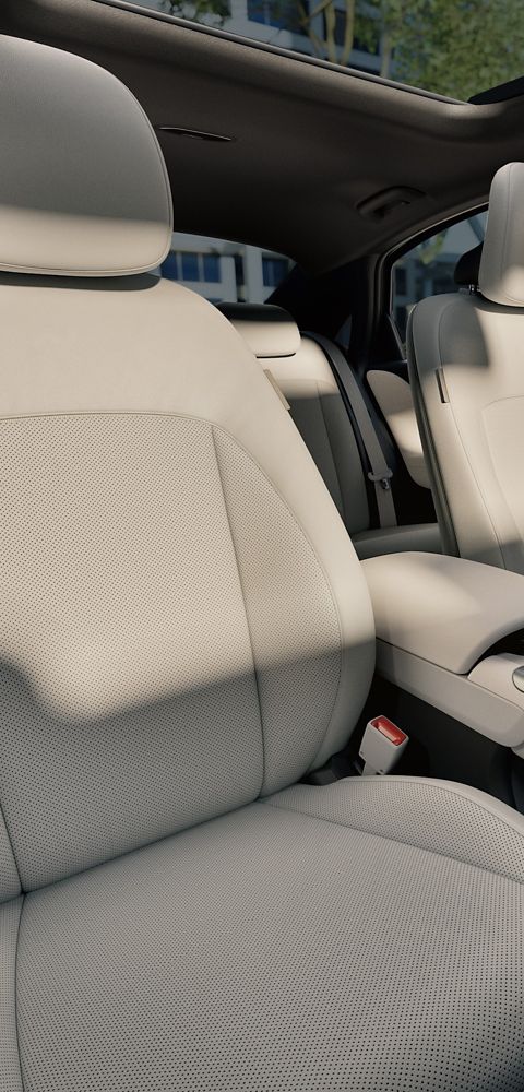  Premium Relaxation Seats inside the Hyundai IONIQ 6 electric sedan.
