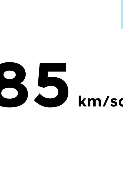 Hyundai IONIQ 6’nın saatte 185 kilometrelik azami hızını gösteren 185 sayısı.