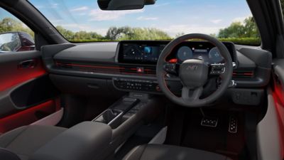 Glove box of the Hyundai IONIQ 6 all-electric.