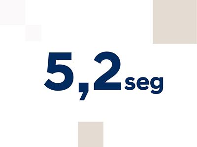 Un icono de las palabras 5,2 segundos.