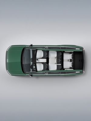 Animación que muestra cómo se pliegan las filas segunda y tercera del Hyundai IONIQ 9.