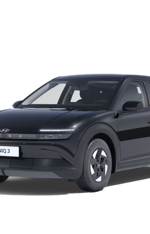 Entry Trim Hyundai IONIQ 3 shown 3/4 side view in Phantom Black Pearl exterior colour.