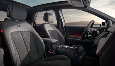 Stoffsetene i en Hyundai. Foto.